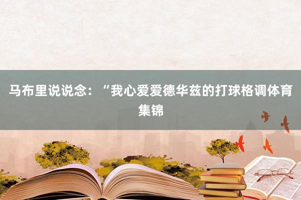 馬布里說說念：“我心愛愛德華茲的打球格調(diào)體育集錦