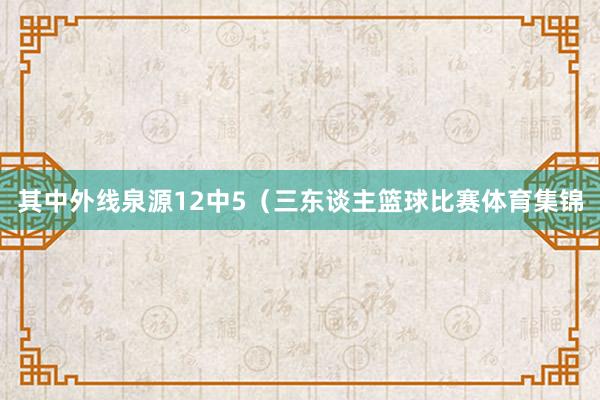 其中外線泉源12中5（三東談主籃球比賽體育集錦